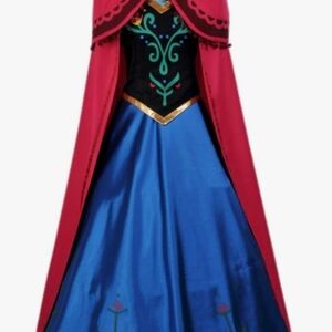Kids Princess Costume with Cape - Blue and Red